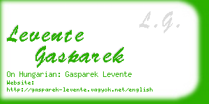 levente gasparek business card